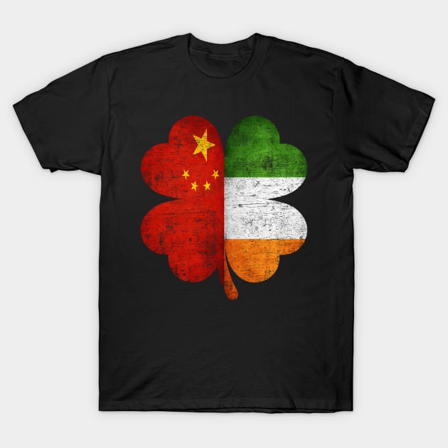 Chinese Irish Shamrock China Ireland Flag St Patrick's Day Gift T-Shirt by Henry jonh